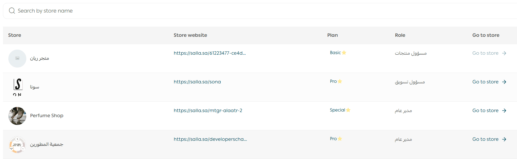 Manage multiple stores