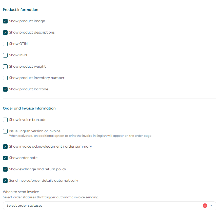 Customize store invoices | Invoice editor